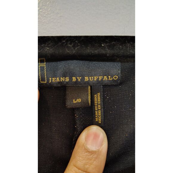 I Jeans by Buffalo Cold shoulder gold metallic Blouse - Picture 3 of 7